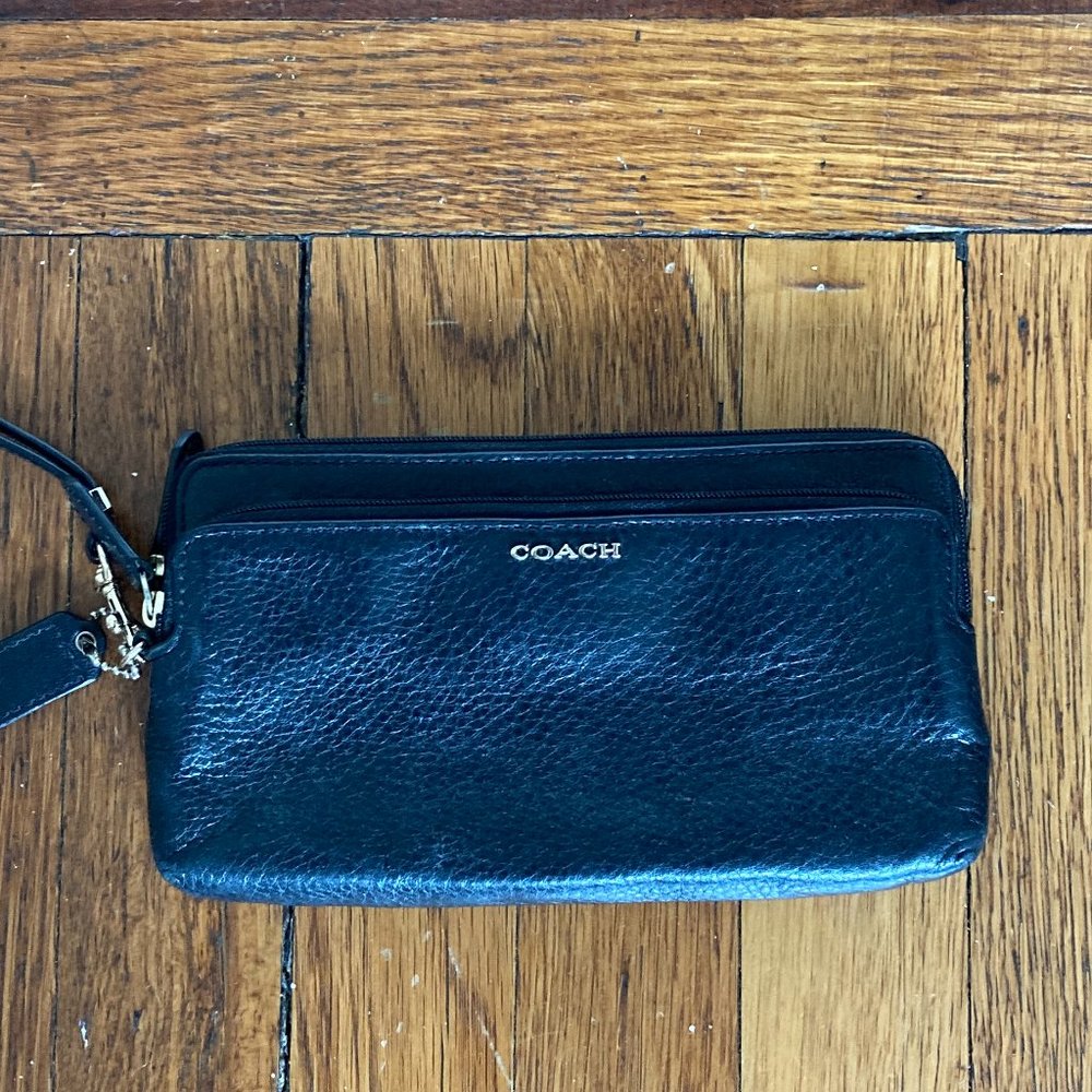 LIKE NEW Coach Black Leather Wallet